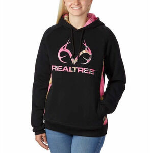 Realtreel Hoodie Sweatshirt Women's Small Black Pink Hunting Outdoors